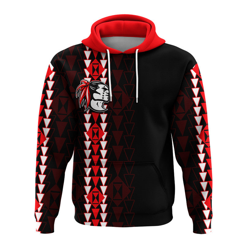 Hawaii Kahuku High Mix Kakau Hoodie LT6 Pullover Hoodie Red - Polynesian Pride