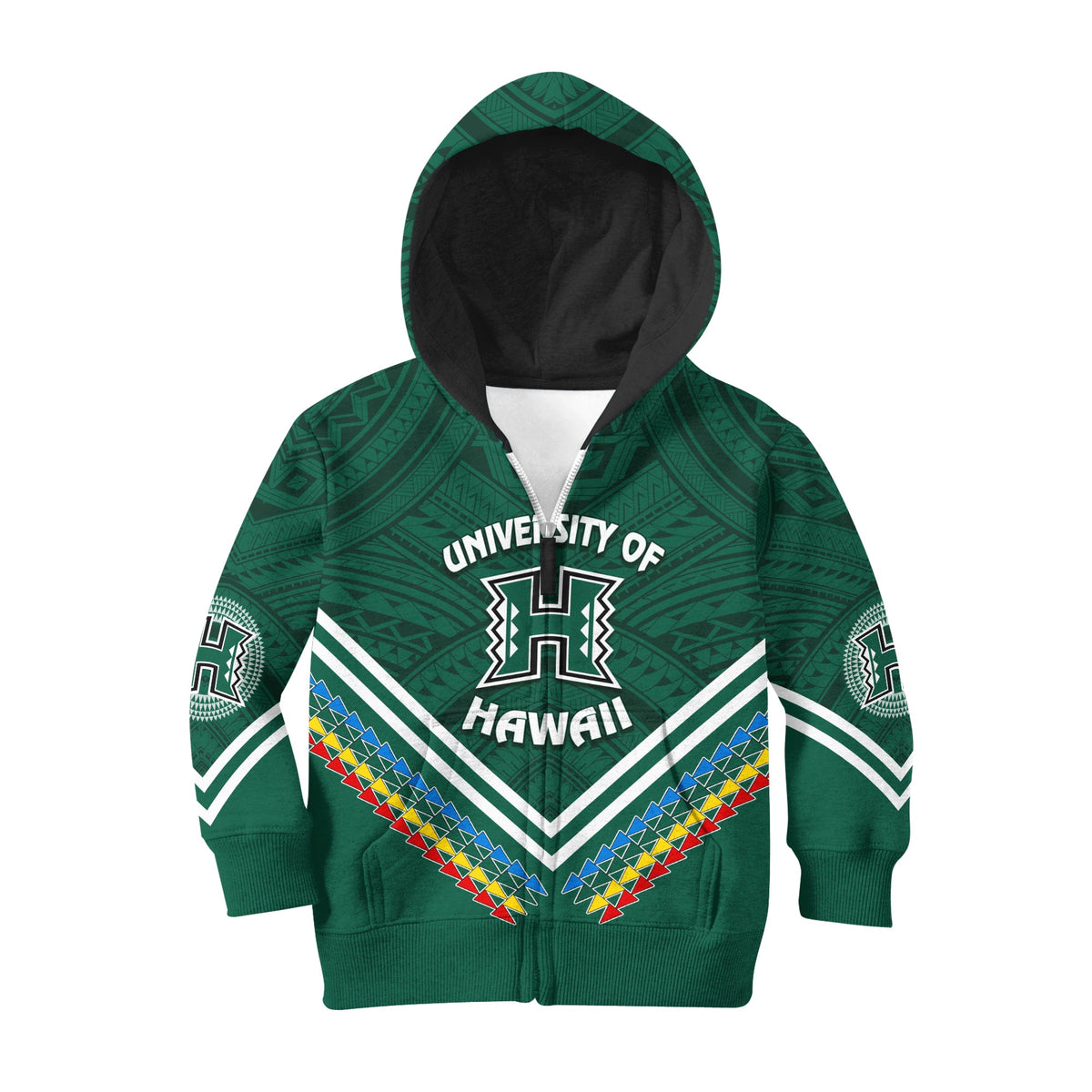 Personalised Hawaii Rainbow Warriors Hoodie KID Simple Style LT7 - Polynesian Pride