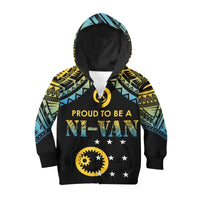 Vanuatu Proud To Be A Ni-Van - Polynesian Pattern KID Hoodie - Sanma Province LT7 Zip Hoodie Black - Polynesian Pride