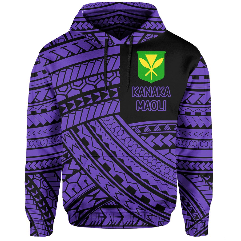 Polynesian Protect Mauna Kea Kanaka Maoli Hawaii Hoodie Purple Quarter Style - Polynesian Pride