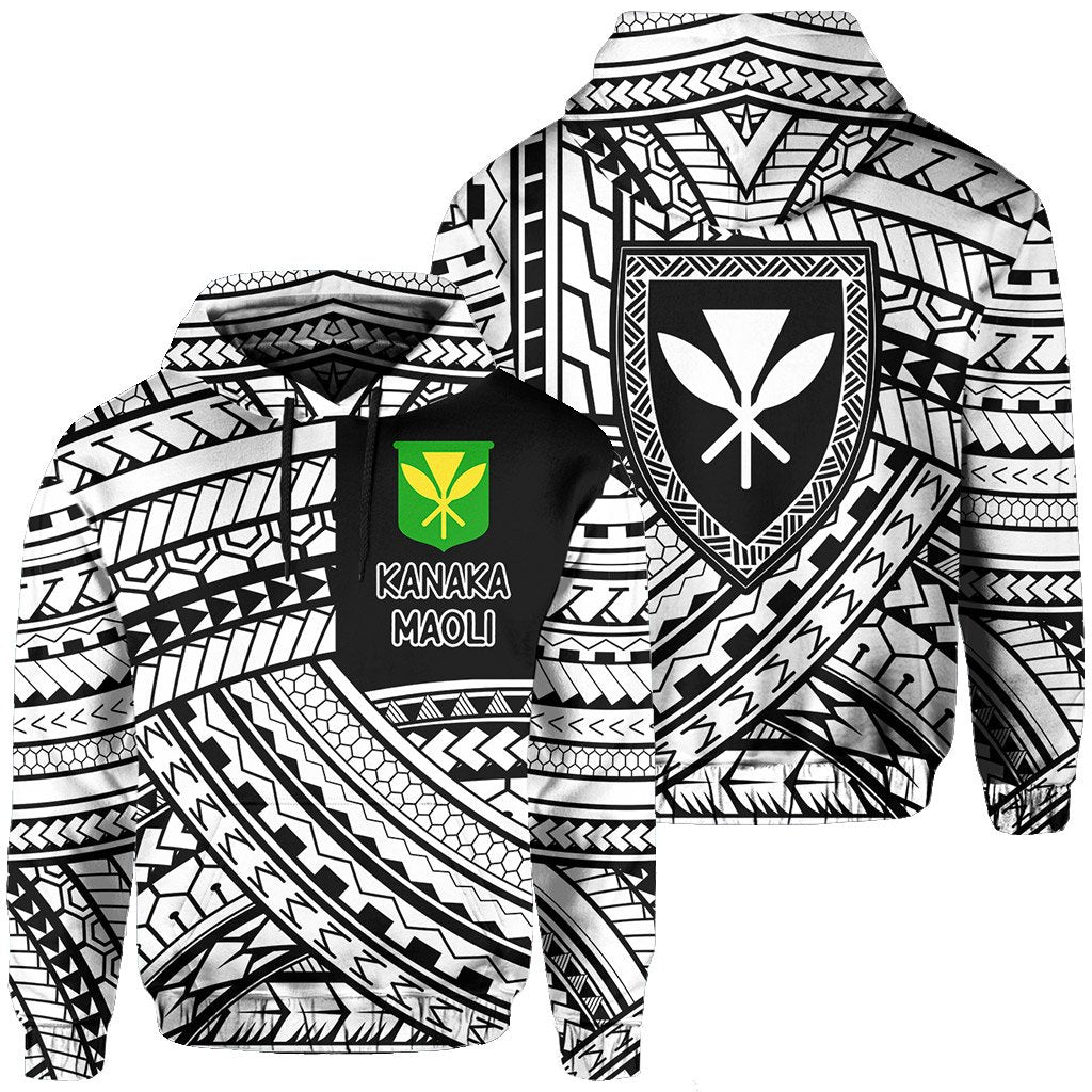 Polynesian Protect Mauna Kea Kanaka Maoli Hawaii Hoodie White Quarter Style Unisex White - Polynesian Pride