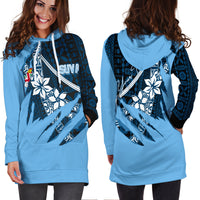 Fiji Suva Masi Pattern Personalised Hoodie Dress Claw Style LT7 - Polynesian Pride