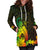 Maori Floral Pattern Hoodie Dress Hummingbird - Reggae Color LT7 Raggae - Polynesian Pride