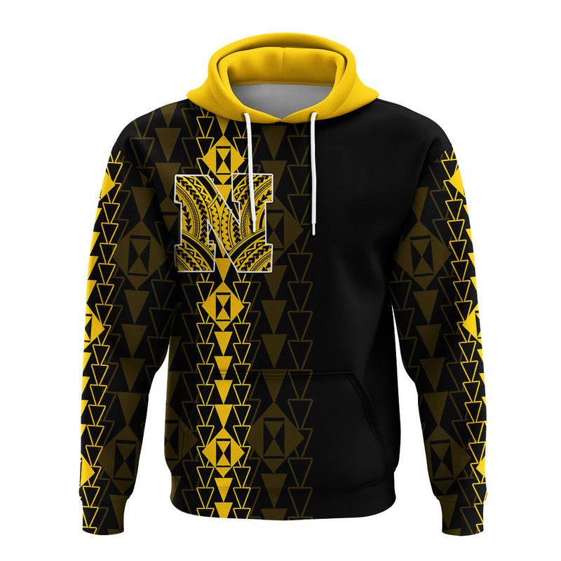 Hawaii Nanakuli High Mix Kakau Hoodie LT6 Pullover Hoodie Yellow - Polynesian Pride