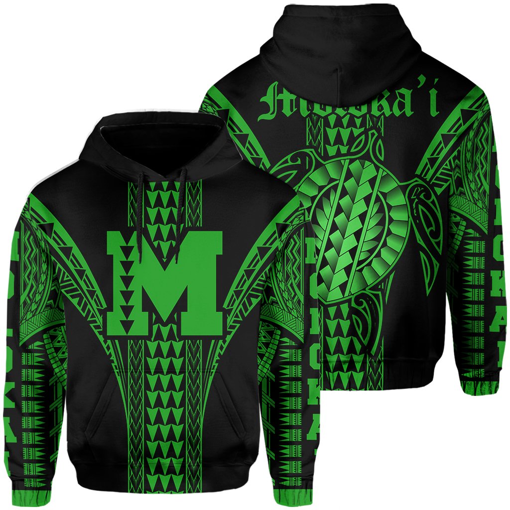 Molokai Island Polynesian Hoodie Comely Style Unisex Green - Polynesian Pride