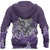 Maori Manaia The Blue Sea Zip Hoodie, Purple - Polynesian Pride