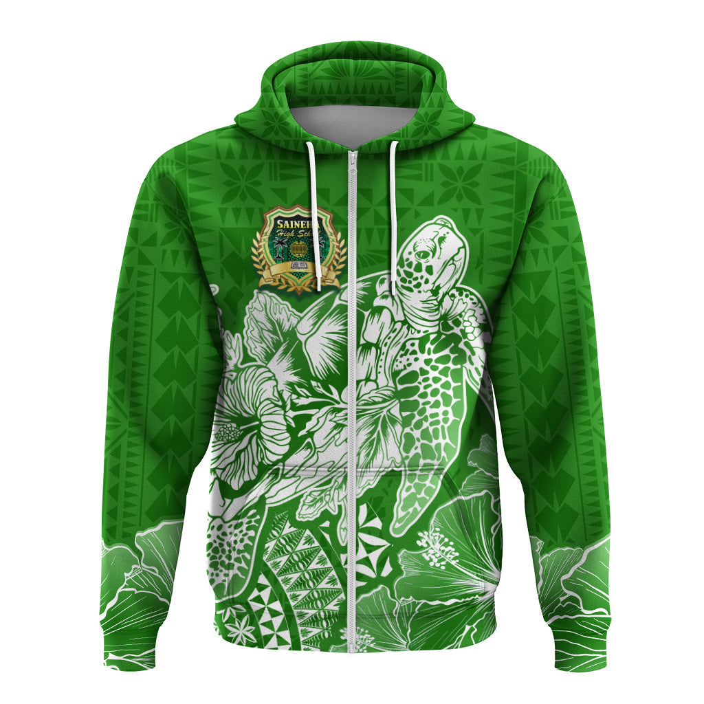 Saineha High School Tonga Hoodie Kupesi Style Ver03 LT7 Pullover Hoodie Green - Polynesian Pride