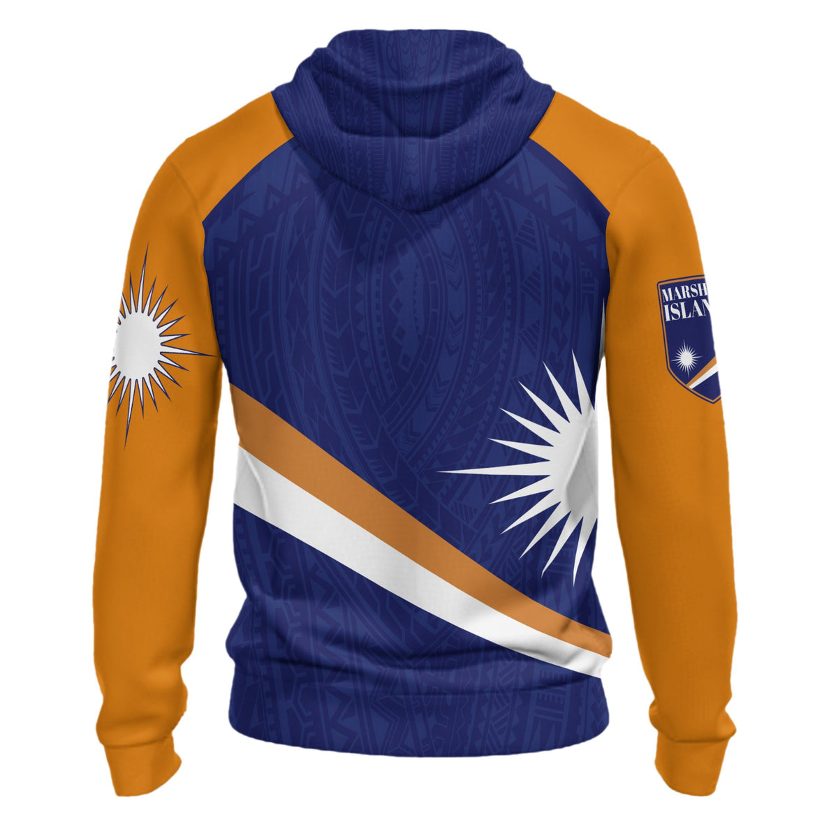 Marshall Islands Hoodie Flag With Patterns - Polynesian Pride