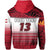 Custom Tahiti Rugby Zip Hoodie Impressive Custom Text and Number - Polynesian Pride