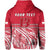 Custom Tahiti Rugby Zip Hoodie Marvelous Version Red Custom Text and Number - Polynesian Pride