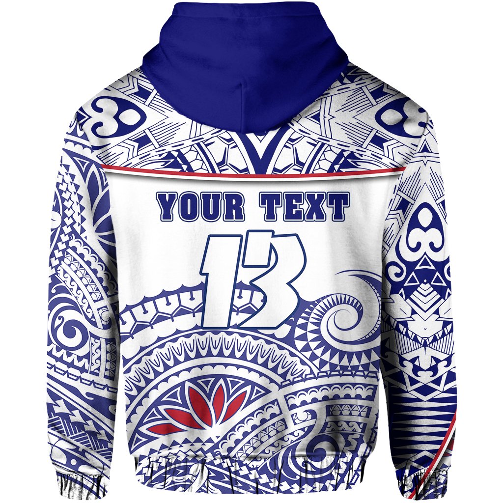Custom American Samoa Rugby Hoodie Special Custom Text and Number - Polynesian Pride