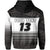 Custom Tahiti Rugby Zip Hoodie Impressive Version Black Custom Text and Number - Polynesian Pride