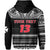 Custom Wallis and Futuna Rugby Zip Hoodie Polynesian Clever Black Custom Text and Number - Polynesian Pride