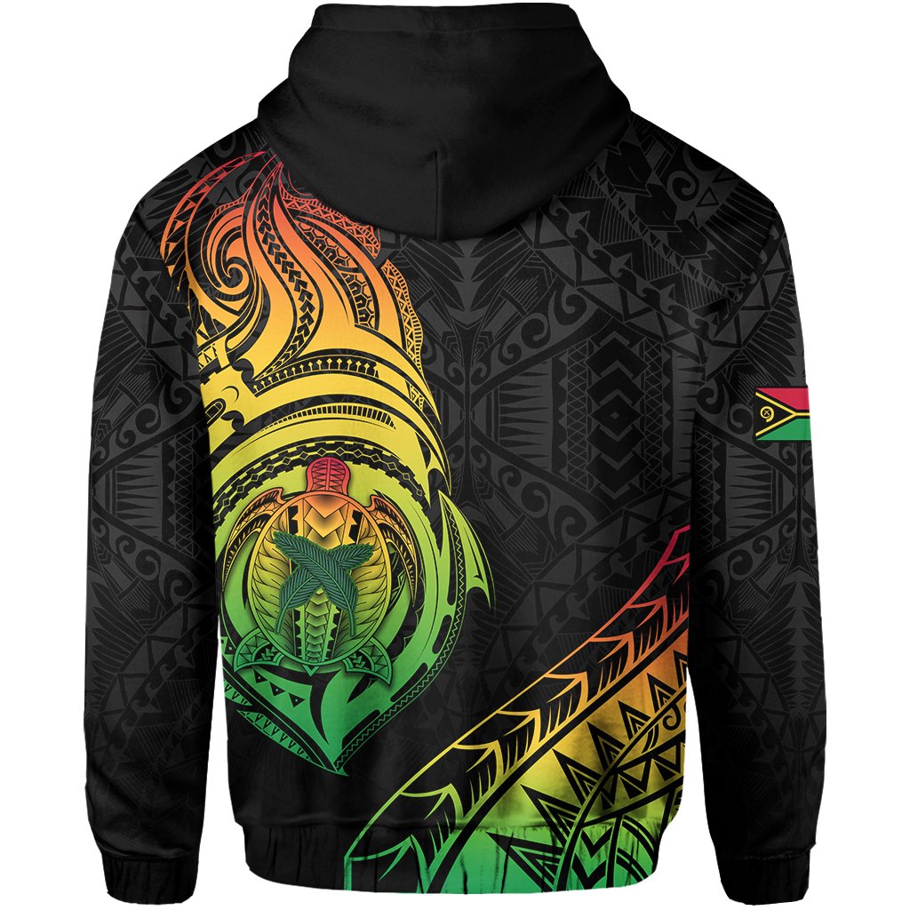 Vanuatu Rugby Hoodie Turtle Color - Polynesian Pride