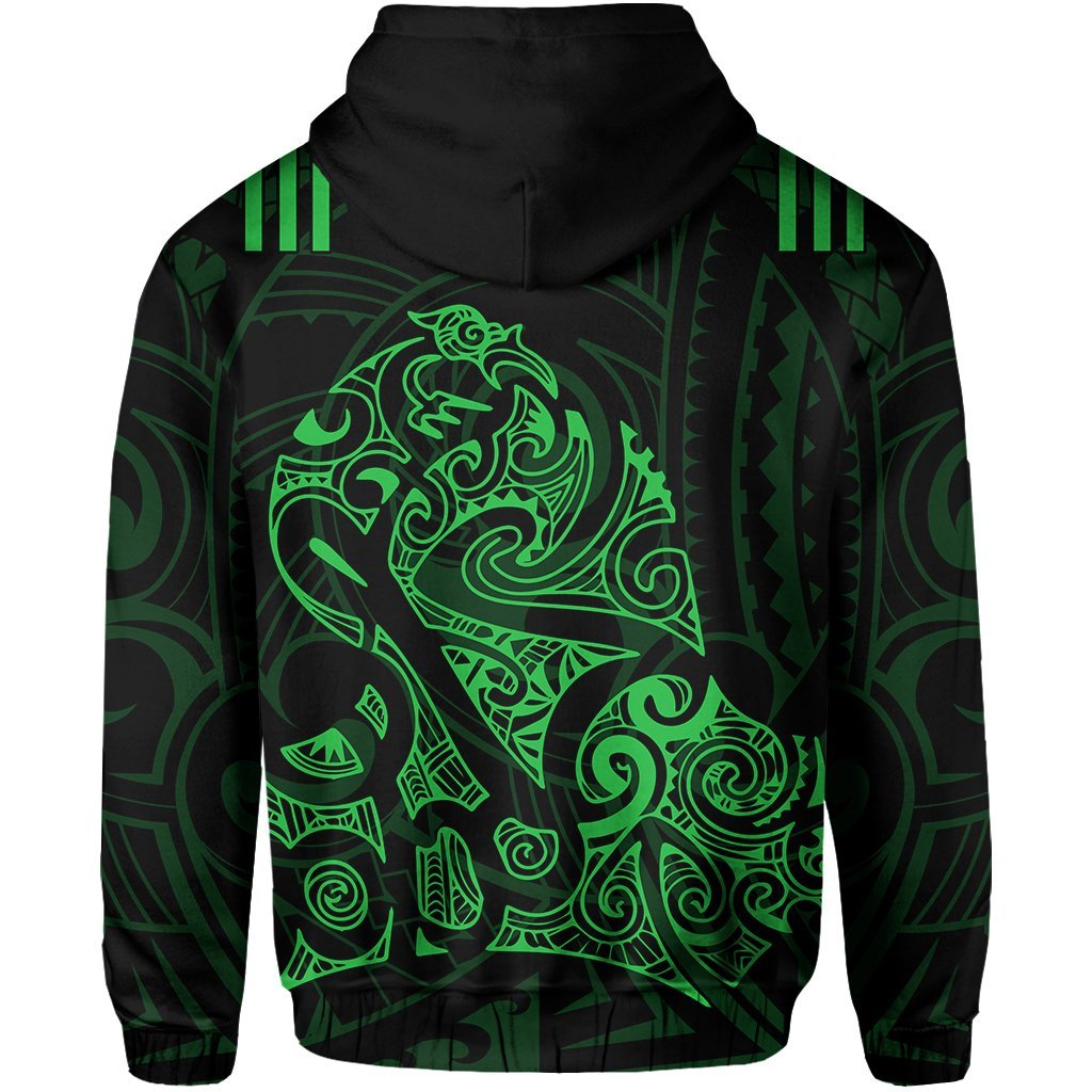 Aotearoa Super Rugby Hoodie Maori Kiwi Green - Polynesian Pride