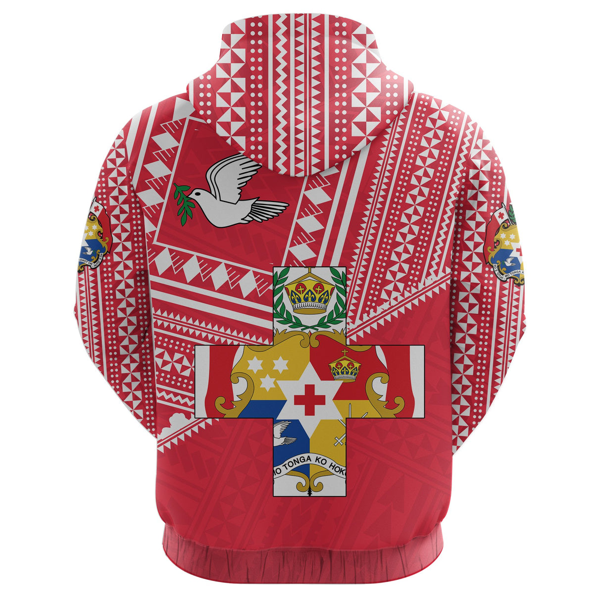 Custom Mate Maa Tonga Hoodie Coat of Arms - Polynesian Pride