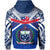 Custom Manu Samoa Zip Hoodie Simple Coat of Arms Rugby - Polynesian Pride