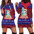 Guam Christmas - Felis Pasgua Santas Guam Surf Board Hoodie Dress - LT2 RED - Polynesian Pride