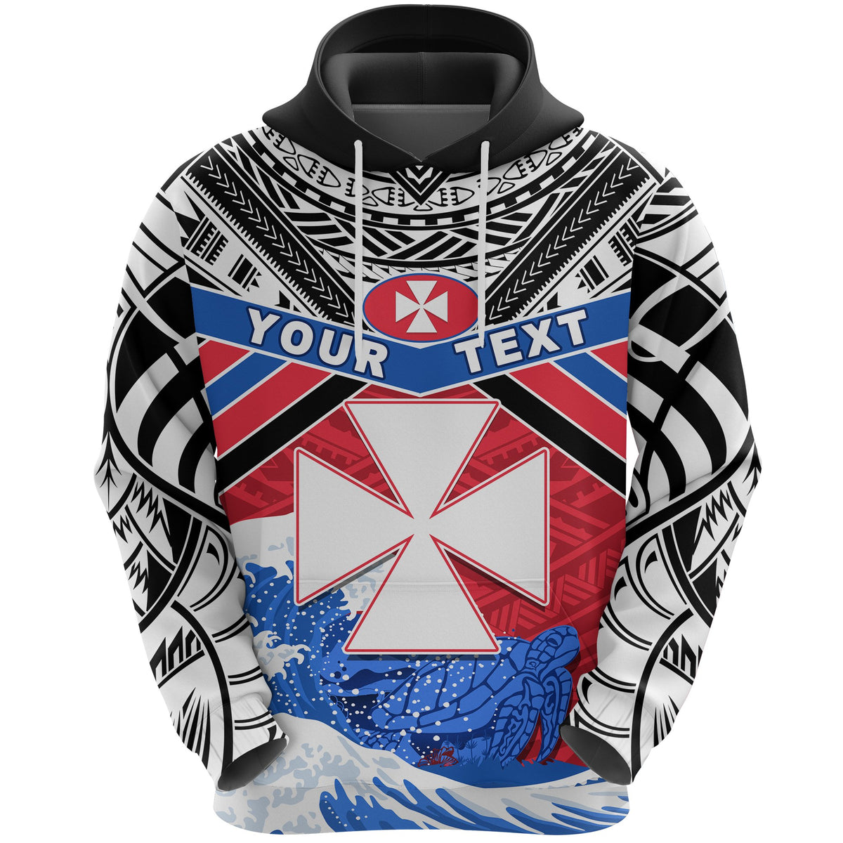 Custom Wallis and Futuna Rugby Hoodie Spirit Unisex Red - Polynesian Pride