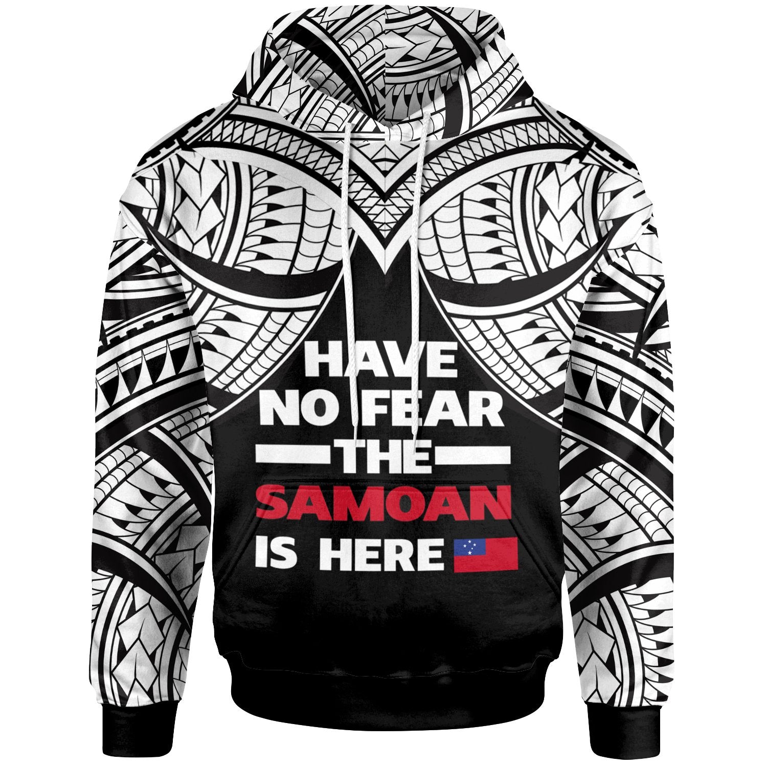 Samoa Hoodie Have No Fear The Samoan Is Here Unisex White - Polynesian Pride
