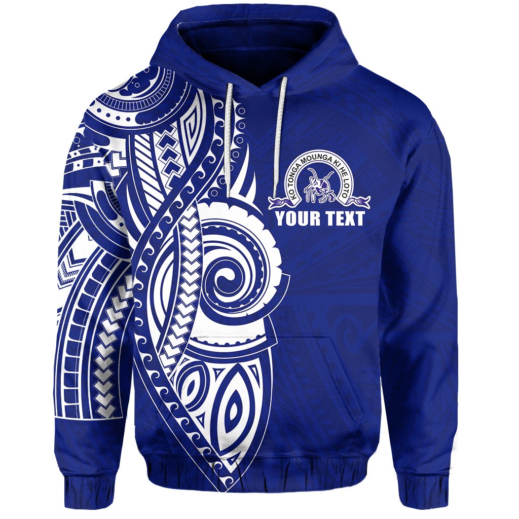 Custom Tupou College Hoodie Unisex Blue - Polynesian Pride