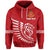 Custom Lion Kolisi Tonga Hoodie Polynesian Unisex Red - Polynesian Pride