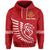 Lion Kolisi Tonga Hoodie Polynesian Unisex Red - Polynesian Pride