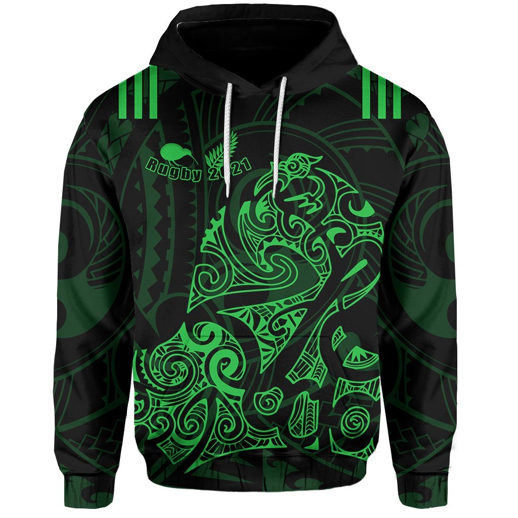 Aotearoa Super Rugby Hoodie Maori Kiwi Green Unisex Green - Polynesian Pride