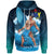 Cook Islands Hoodie Tangaroa Whale Unisex Blue - Polynesian Pride