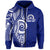 Custom Tupou College Zip Hoodie Unisex Blue - Polynesian Pride