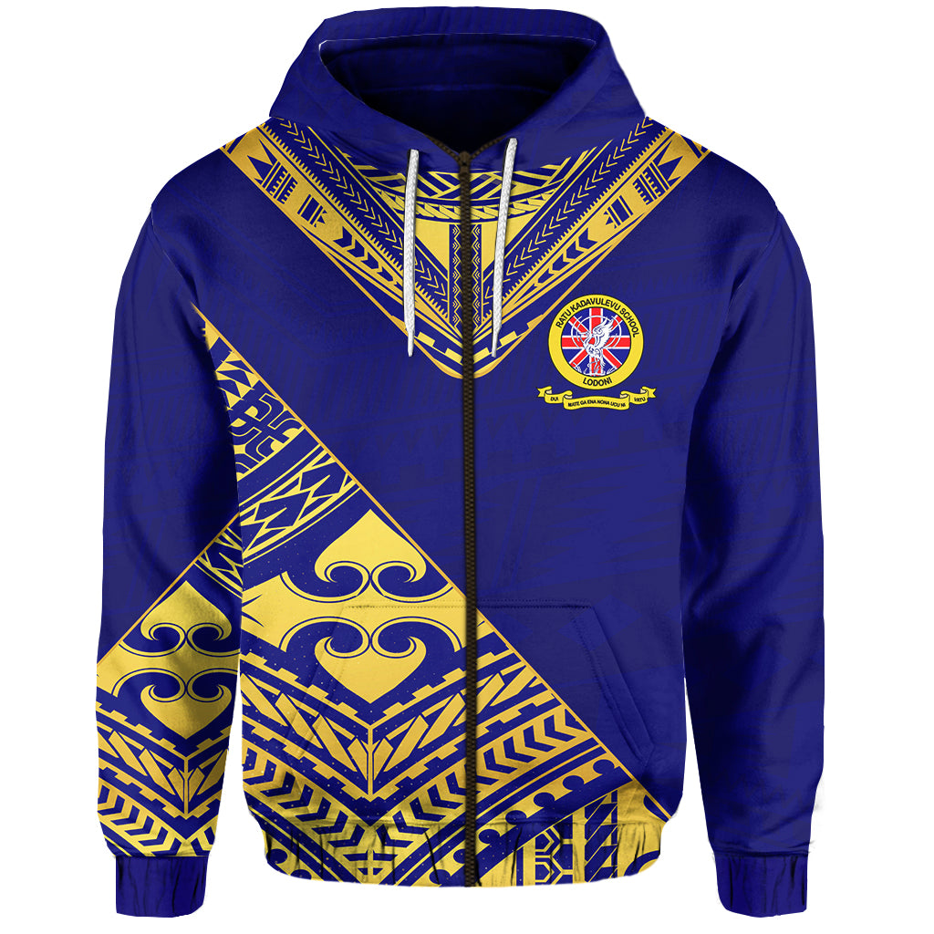 A.K.A (LODONIAN) Ratu Kadavulevu School Zip Hoodie RKS LT13 Unisex Blue - Polynesian Pride