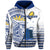 Custom Tokelau Rugby Zip Hoodie Special Custom Text and Number - Polynesian Pride