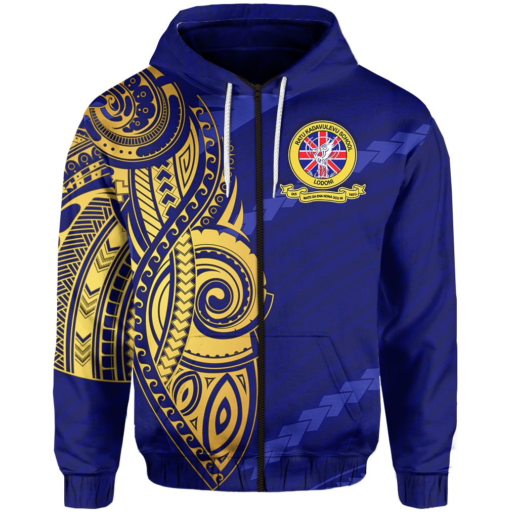 Ratu Kadavulevu School Zip Hoodie Version 02 Unisex Blue - Polynesian Pride