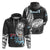 Fiji Rugby Bati Tapa Pattern Hoodie LT2 Hoodie BLACK - Polynesian Pride