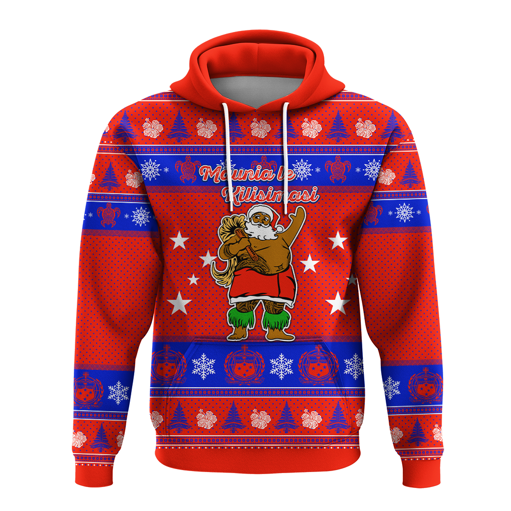 Samoa Christmas Maunia Le Kilisimasi Santa Polynesia Tatoo Hoodie LT2 - Polynesian Pride