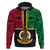 Custom Vanuatu Hoodie Tribal Vanuatu Coat of Arms Flag Style LT9 Pullover Hoodie Black - Polynesian Pride