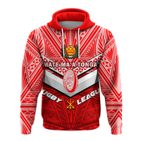 Tonga Rugby Mate Maa Tonga Tapa Pattern Hoodie LT2 - Polynesian Pride