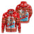 Hawaii Christmas Santas Surf Mele Kalikimaka Hoodie LT2 Zip Hoodie RED - Polynesian Pride