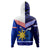 Philippines and American Samoa Hoodie Mix Country Polynesian Tribal Style Zip Hoodie Blue - Polynesian Pride