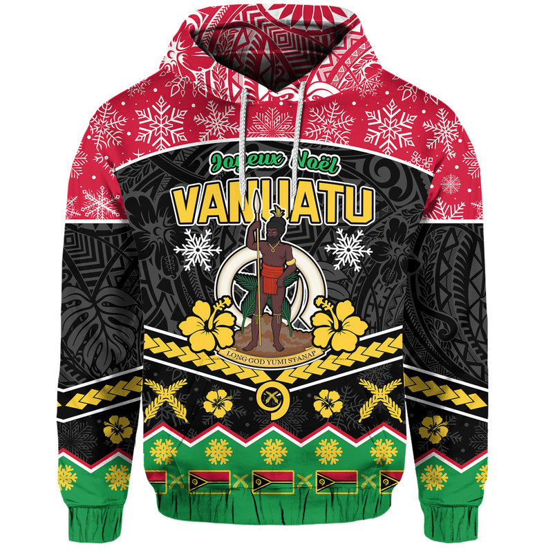 Vanuatu Tribal Polynesian Christmas Vibe Hoodie LT9 Pullover Hoodie Red - Polynesian Pride