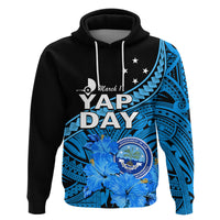 Yap State Day Hoodie Yap Flag and FSM Seal LT9 Pullover Hoodie Blue - Polynesian Pride