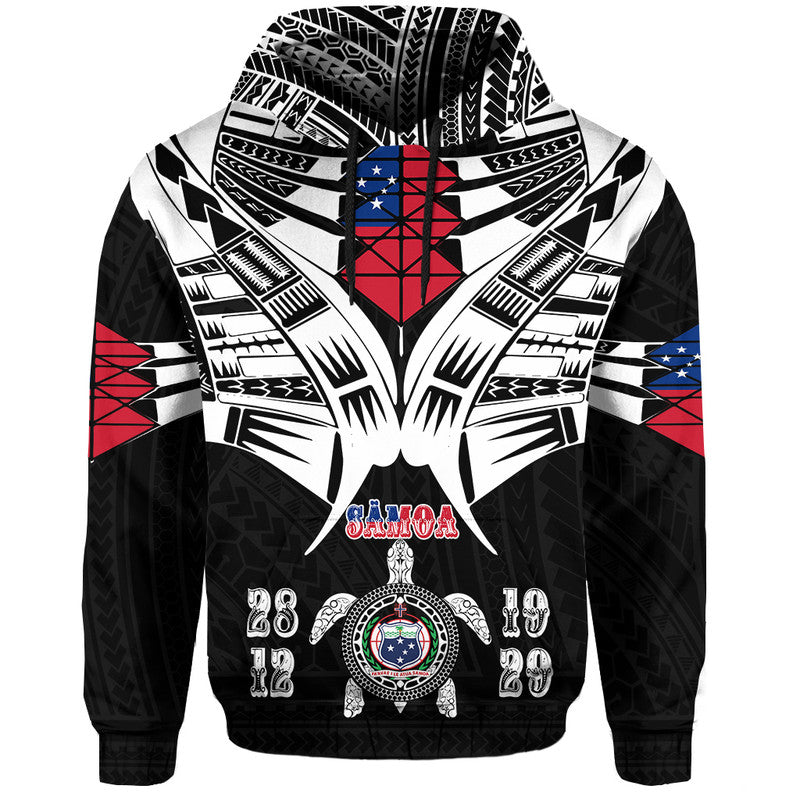 Samoa Black Saturday Hoodie 28 Dec 1929 Visual Arts Black LT9 Black - Polynesian Pride