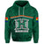 Hawaii Warriors Football Hoodie Polynesian Palm and Hibiscus LT9 Pullover Hoodie Green - Polynesian Pride