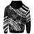 Nauru Zip Hoodie Palm Leaf Texture Black - Polynesian Pride