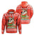 Hawaiian Santa Claus Mele Kalikimaka Hoodie Red Farah Style Unisex Red - Polynesian Pride