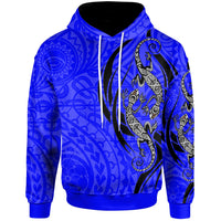 Hoodie Polynesian Lizard Tattoo Unisex Black - Polynesian Pride