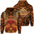 Hawaii Mauna Kea Polynesian Hoodie Kako Style Unisex Orange - Polynesian Pride