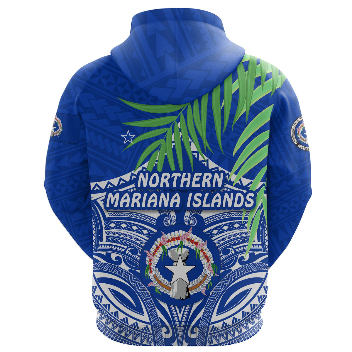 Northern Mariana Islands Rugby Hoodie Coconut Leaves CNMI - Polynesian Pride