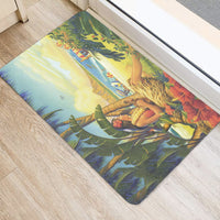 Hula Girl Sing On Beach Door Mat - Polynesian Pride