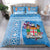 Fiji Dreamy Bedding Set Tapa Pattern LT13 Blue - Polynesian Pride